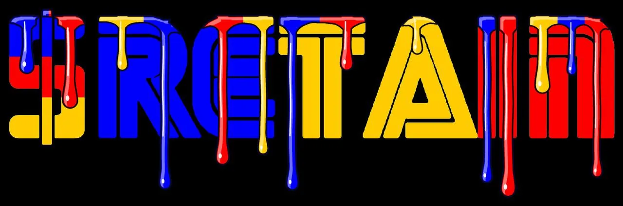 The word RETAIN in red blue and yellow dripping lettering